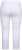 Ulla Popken Basic Stretch Knit Capris White - Τζιν & Παντελόνια για Γυναίκες σε Μεγάλες Μεγέθη – Plus Size - 