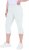 Ulla Popken Bengaline Elastic Waist Stretch Capri Pants Snow White - Τζιν & Παντελόνια για Γυναίκες σε Μεγάλες Μεγέθη – Plus Size - 