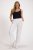 Ulla Popken Drawstring Elastic Waist Mary Fit Linen Pants Snow White - Τζιν & Παντελόνια για Γυναίκες σε Μεγάλες Μεγέθη – Plus Size - 