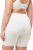 Ulla Popken Lace Hem Stretch Viscose Knit Bicycle Length Lounge Shorts White - Τζιν & Παντελόνια για Γυναίκες σε Μεγάλες Μεγέθη – Plus Size - 