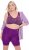 Ulla Popken Lace Hem Stretch Viscose Knit Bicycle Length Lounge Shorts Purple - Τζιν & Παντελόνια για Γυναίκες σε Μεγάλες Μεγέθη – Plus Size - 