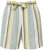 Ulla Popken Striped Wide Leg Elastic Waistband Shorts White - Τζιν & Παντελόνια για Γυναίκες σε Μεγάλες Μεγέθη – Plus Size - 