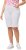 Ulla Popken Frayed Hemline Elastic Waistband Bermuda Shorts Snow White - Τζιν & Παντελόνια για Γυναίκες σε Μεγάλες Μεγέθη – Plus Size - 