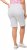 Ulla Popken Frayed Hemline Elastic Waistband Bermuda Shorts Snow White - Τζιν & Παντελόνια για Γυναίκες σε Μεγάλες Μεγέθη – Plus Size - 