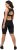 Ulla Popken Padded Cycling Zip Front Bodysuit Black - Τζιν & Παντελόνια για Γυναίκες σε Μεγάλες Μεγέθη – Plus Size - 