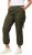 Ulla Popken Elastic Waist Cargo Pants Olives Grey - Τζιν & Παντελόνια για Γυναίκες σε Μεγάλες Μεγέθη – Plus Size - 