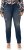 Ulla Popken Sammy Destroy 5 Pocket Jeans Blue Denim - Τζιν & Παντελόνια για Γυναίκες σε Μεγάλες Μεγέθη – Plus Size - 