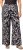 Ulla Popken Checkered Floral Elastic Waist Palazzo Paints Black - Τζιν & Παντελόνια για Γυναίκες σε Μεγάλες Μεγέθη – Plus Size - 