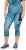 Ulla Popken Quick Dry Cropped Geometric Print Leggings Blue - Μπουφάν - 