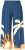 Ulla Popken Abstract Landscape Elastic Waist Palazzo Pants Blue - Τζιν & Παντελόνια για Γυναίκες σε Μεγάλες Μεγέθη – Plus Size - 