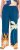 Ulla Popken Abstract Landscape Elastic Waist Palazzo Pants Blue - Τζιν & Παντελόνια για Γυναίκες σε Μεγάλες Μεγέθη – Plus Size - 