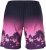 Ulla Popken Active Wide Leg Elastic Waist Palm Tree Pattern Mesh Shorts Black - Τζιν & Παντελόνια για Γυναίκες σε Μεγάλες Μεγέθη – Plus Size - 