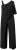Ulla Popken Asymmetric Lace Panel Jumpsuit Black - Τζιν & Παντελόνια για Γυναίκες σε Μεγάλες Μεγέθη – Plus Size - 