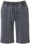 Ulla Popken Indigo Dyed Elastic Waist Jersey Shorts Black - Τζιν & Παντελόνια για Γυναίκες σε Μεγάλες Μεγέθη – Plus Size - 