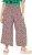 Ulla Popken Rose Wide Leg Elastic Waist Leopard Pattern Culottes White - Τζιν & Παντελόνια για Γυναίκες σε Μεγάλες Μεγέθη – Plus Size - 
