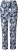 Ulla Popken Feather Print Elastic Waist Pants Blue - Τζιν & Παντελόνια για Γυναίκες σε Μεγάλες Μεγέθη – Plus Size - 