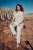 Ulla Popken Mosaic Print Elastic Waist Pants White - Τζιν & Παντελόνια για Γυναίκες σε Μεγάλες Μεγέθη – Plus Size - 