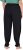 Ulla Popken Quick Drying Split Leg Elastic Waist Joggers Black - Τζιν & Παντελόνια για Γυναίκες σε Μεγάλες Μεγέθη – Plus Size - 