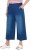 Ulla Popken Denim Culottes Blue - Τζιν & Παντελόνια για Γυναίκες σε Μεγάλες Μεγέθη – Plus Size - 
