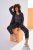 Ulla Popken Snake Print Elastic Waist Joggers Black - Τζιν & Παντελόνια για Γυναίκες σε Μεγάλες Μεγέθη – Plus Size - 