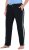 Ulla Popken Side Stripe Elastic Waist Joggers Black - Τζιν & Παντελόνια για Γυναίκες σε Μεγάλες Μεγέθη – Plus Size - 