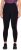 Ulla Popken Quick Drying Botanical Print Sport Leggings Black - Τζιν & Παντελόνια για Γυναίκες σε Μεγάλες Μεγέθη – Plus Size - 