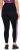 Ulla Popken Quick Drying Botanical Print Sport Leggings Black - Τζιν & Παντελόνια για Γυναίκες σε Μεγάλες Μεγέθη – Plus Size - 