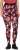 Ulla Popken Abstract Flower Print Performance Leggings Red - Τζιν & Παντελόνια για Γυναίκες σε Μεγάλες Μεγέθη – Plus Size - 