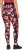 Ulla Popken Abstract Flower Print Performance Leggings Red - Τζιν & Παντελόνια για Γυναίκες σε Μεγάλες Μεγέθη – Plus Size - 