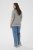 Kaffe Curve Lizzy Contrast Knitted Polo Grey Melange - Μπλούζες πόλο - 