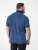 D555 Murray Printed Jacquard Collar & Cuff Short Sleeve Polo Blue - Πόλο μπλουζάκια - Aνδρικά μπλουζακια πολο μεγάλα μεγέθη