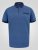 D555 Murray Printed Jacquard Collar & Cuff Short Sleeve Polo Blue - Πόλο μπλουζάκια - Aνδρικά μπλουζακια πολο μεγάλα μεγέθη