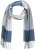 Ulla Popken Woven Check Print Scarf Soft Light Blue - Αξεσουάρ - 