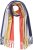 Ulla Popken Ombre Rainbow Stripe Scarf Night Blue - Αξεσουάρ - 