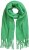 Ulla Popken Trendy Boucle Yarn Fringe Knit Scarf Green - Αξεσουάρ - 