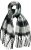 Ulla Popken Plaid Long Fringe Scarf Black - Αξεσουάρ - 