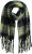 Ulla Popken Plaid Long Fringe Scarf Yellow Green - Αξεσουάρ - 