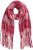 Ulla Popken Plaid Long Fringe Scarf Aubergine - Αξεσουάρ - 