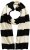 Ulla Popken Ribbed Striped Scarf Snow White - Αξεσουάρ - 