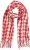 Ulla Popken Houndstooth Fringed Hem Scarf Salsa - Αξεσουάρ - 
