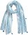 Ulla Popken Greek Stripe Tasseled Scarf Blue - Αξεσουάρ - 