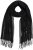Ulla Popken Fringed Scarf Black - Αξεσουάρ - 
