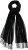 Ulla Popken Fringed Scarf Black - Αξεσουάρ - 