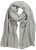 Ulla Popken Garter Stitch Knit Scarf Light Grey Melange - Αξεσουάρ - 