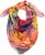 Ulla Popken Colorful Square Silk Scarf Rainbow - Αξεσουάρ - 