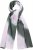 Ulla Popken Batik Striped Scarf Lavender - Αξεσουάρ - 