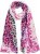 Ulla Popken Rainbow Leopard Print Scarf Pink - Αξεσουάρ - 