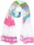 Ulla Popken Pink Lettering Border Print Scarf Snow White - Αξεσουάρ - 