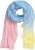 Ulla Popken Pleated Color Gradient Scarf Light Blue - Αξεσουάρ - 