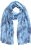 Ulla Popken Circle Print Scarf Blue - Αξεσουάρ - 